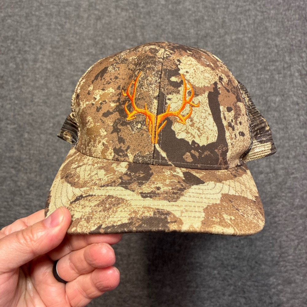 First Lite Trucker Hat Mens OSFA Camo Cipher Antler Logo Snapback Mesh Hunting